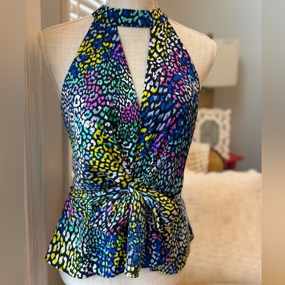 Ava & Aiden Sleeveless Top. Women’s Sz-S. Colorful | Animal Print | Mob Wife